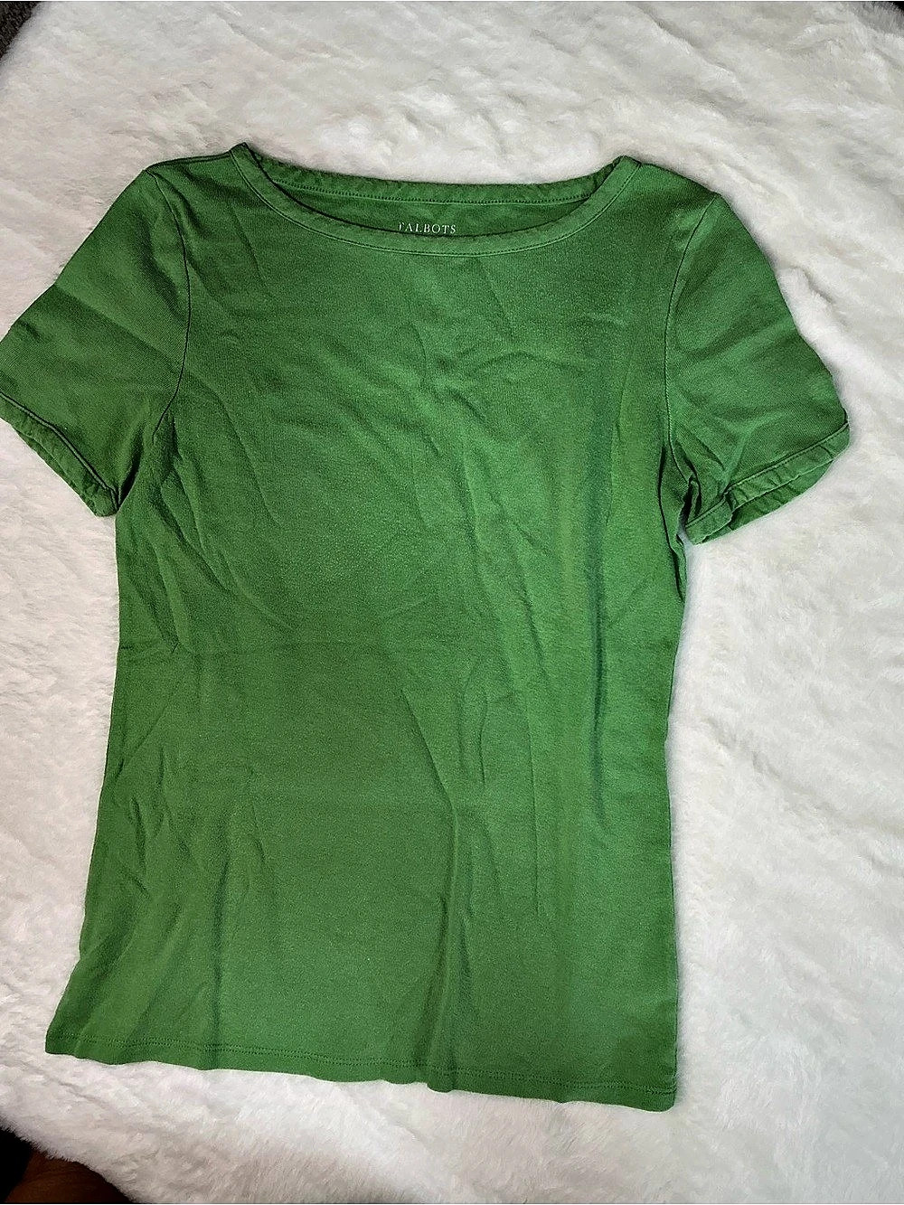 Talbots Short Sleeve Top in Green Size Small